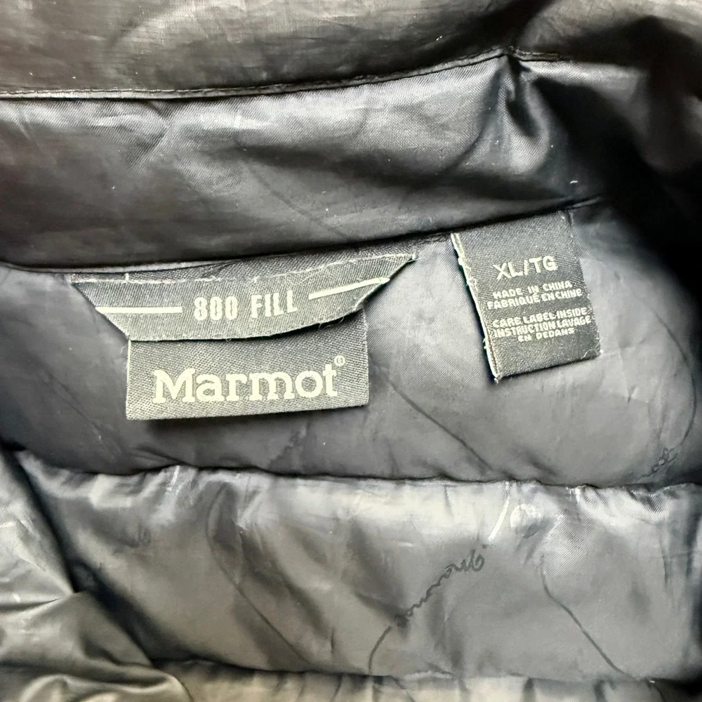 Marmot 800 Fill Down Puffer Vest Black‎ XL Womens Lightweight Insulated Outdoor